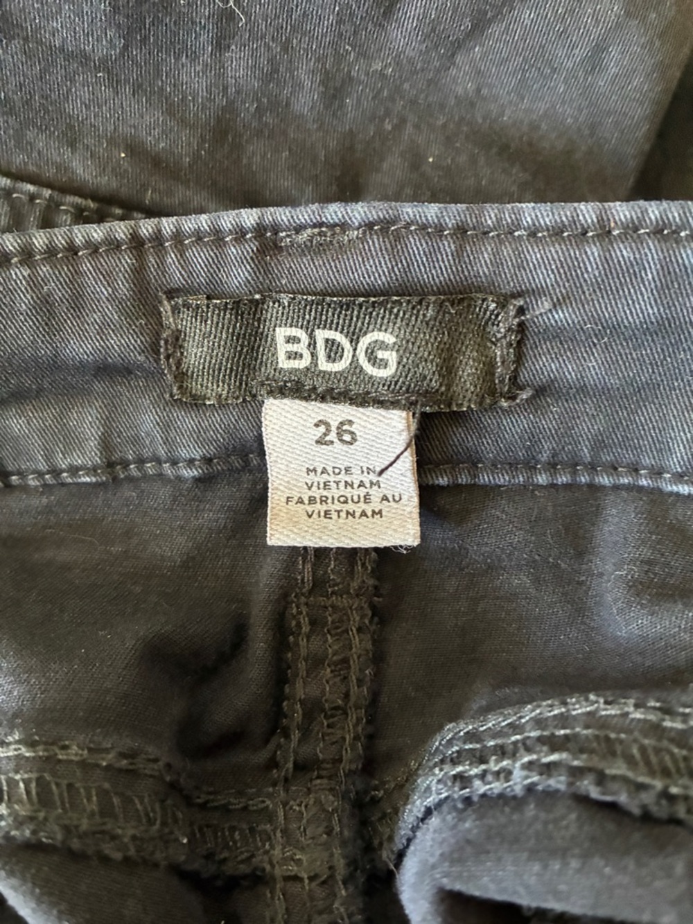 BDG Black Low-Rise Lace Up Goth Punk Skinny Pants Size 26 - Picture 4 of 5